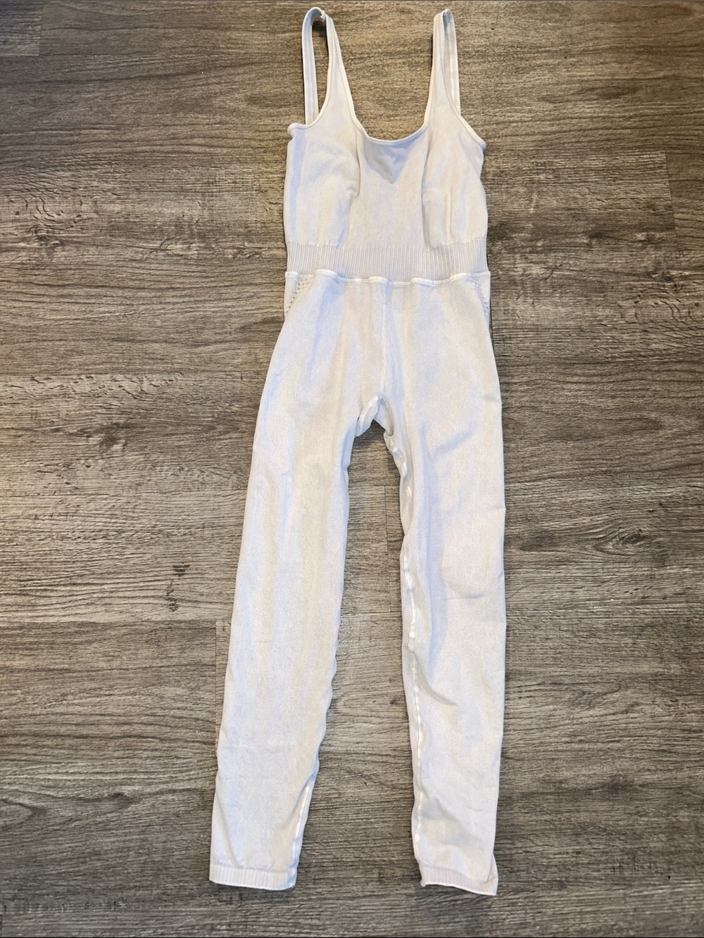 Free People Movement Heather Gray Seamless Open Back Jumpsuit XS/S Romper - Picture 4 of 8